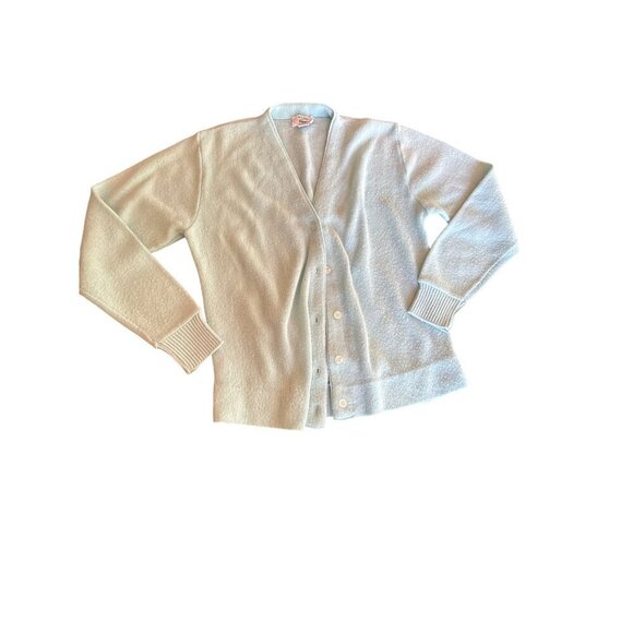Vintage Izod Lacoste Womens Cardigan Sweater Size 38 Light Blue 100% Acrylic - Picture 1 of 5